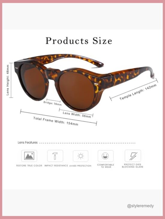 Polarized Over Glasses Sunglasses Round Fit Over Driving Travel main image 4